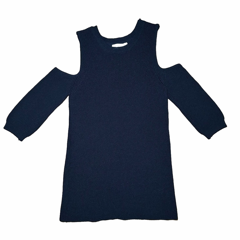 RD Style Black Cold Shoulder Sweater Size Medium